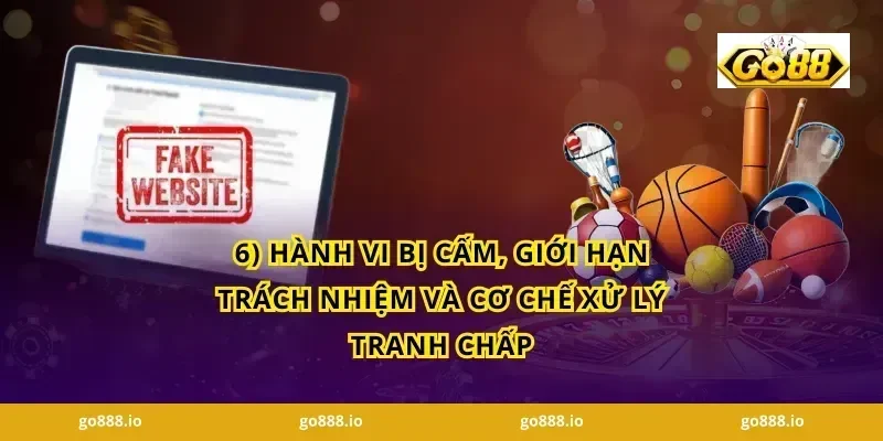 6) Hành vi bị cấm, giới hạn trách nhiệm và cơ chế xử lý tranh chấp